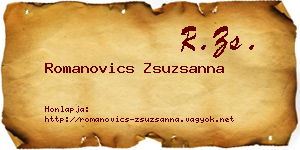 Romanovics Zsuzsanna névjegykártya