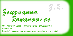 zsuzsanna romanovics business card